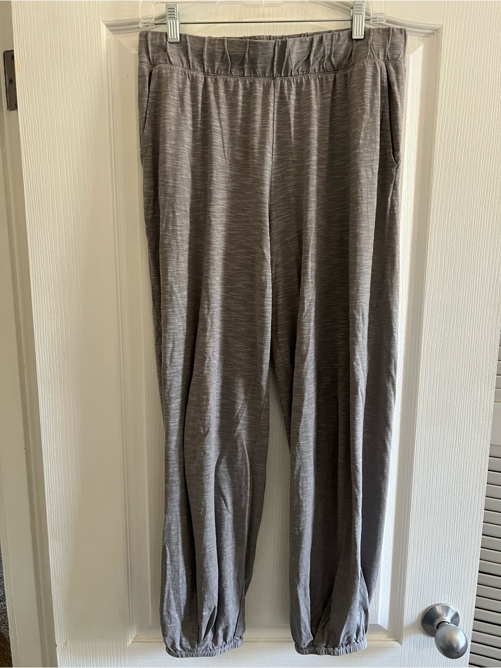 🌙Garnet Hill Oasis Knit Pleated Pajama Pants grey M🌙